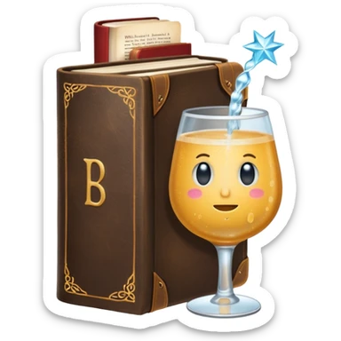 A sparkling Bubblr drink holding a Bible sticker