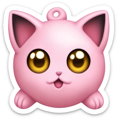 Jigglypuff laying flat sticker