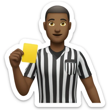 Referee showing yellow card sticker