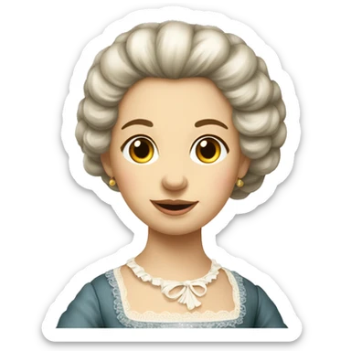 18th century Swiss young lady in dress sticker