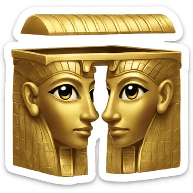 gold egyptian tomb sticker