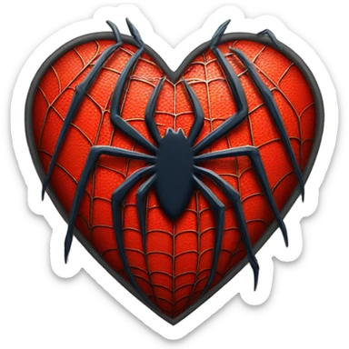 Spider man heart sticker