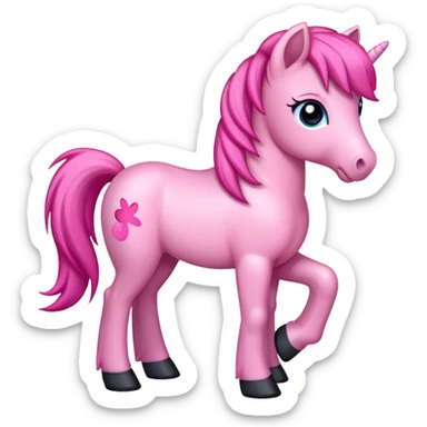 Pink pony sticker