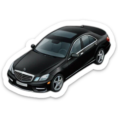 a black Mercedes Benz car sticker