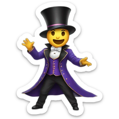A magician bows to the audience sticker