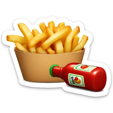 Heinz ketchup with fries sticker