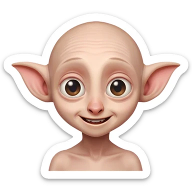 Dobby smiling and blushing  sticker