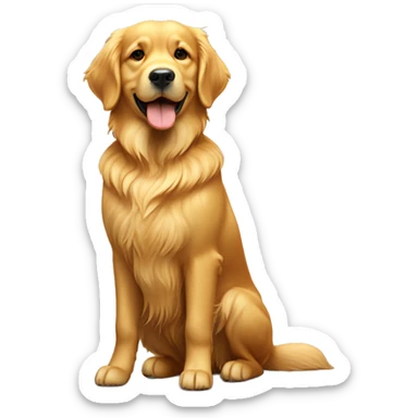 A golden retriever stands proudly  sticker