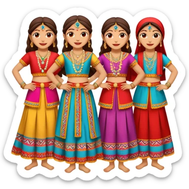 Ajrak sindh celebration sindhi dancing sticker