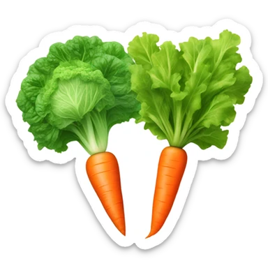 lettuce and carrot sticker