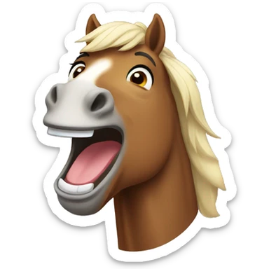 Horse laughing sticker