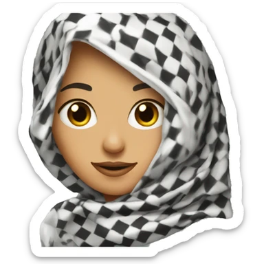Keffiyeh woman sticker