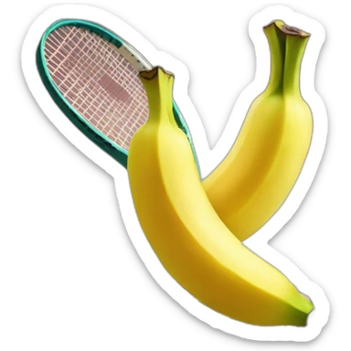 Banana won a tennis tournament sticker
