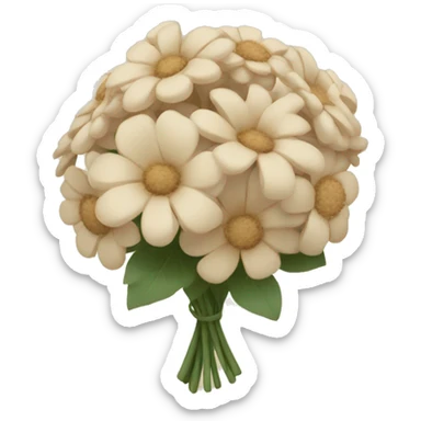 beige floral boquet sticker