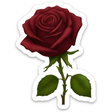Dark red rose sticker