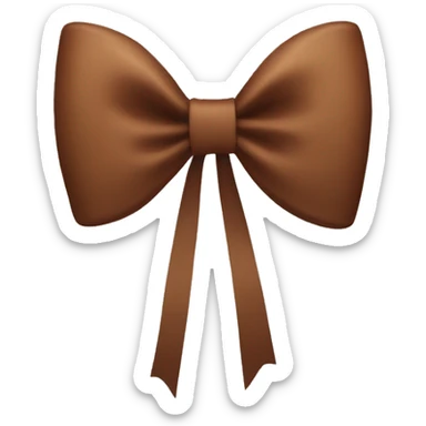 Brown bow sticker