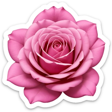 “A Polaroid-style photo of a pink rose  sticker