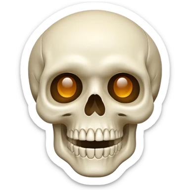 Skull emoji pointing sticker