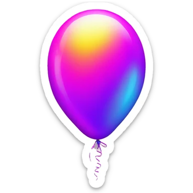 Shiny neon balloons sticker