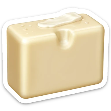 Bar of soap with bite marks. sticker