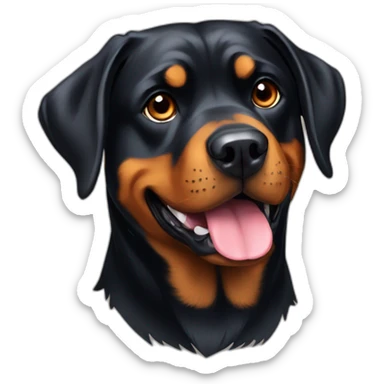 crossbreed Rottweiler and Labrador  sticker