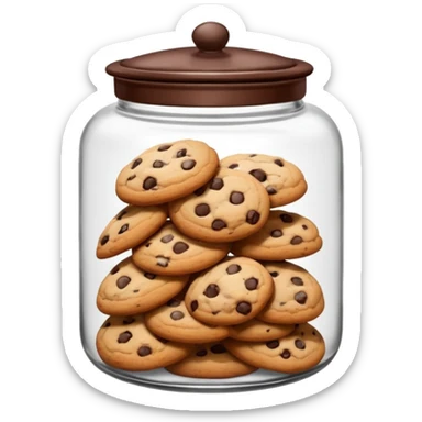 Cookie jar with cookies sticker