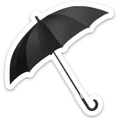 Folded Rain Umbrella sticker