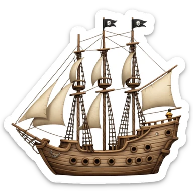little pirate ship for penguins sticker