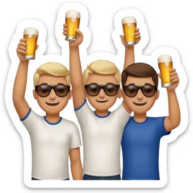 Boys cheers drinks sticker
