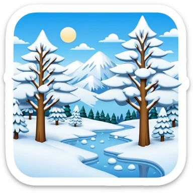 snow weather sticker