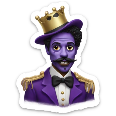 prince purple rain zombie dancing with painter's moustache sticker