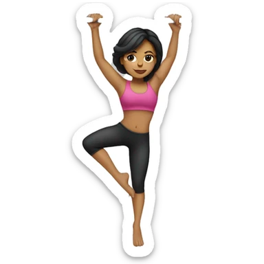 Hispanic woman doing pole fitness  sticker