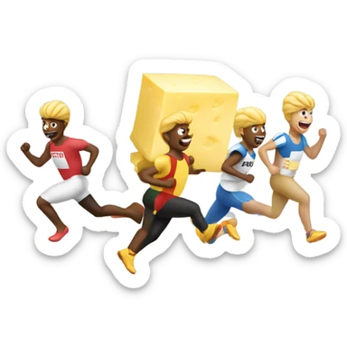 Butter running race sticker