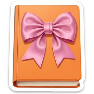 switch it so its pink bow really light orange book sticker