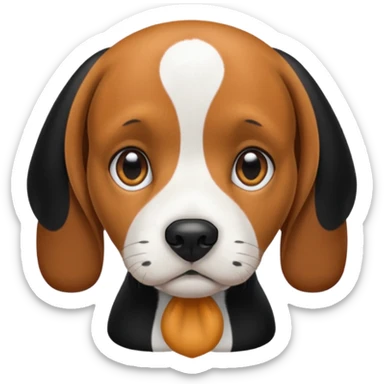 black and white beagle no brown on it sticker