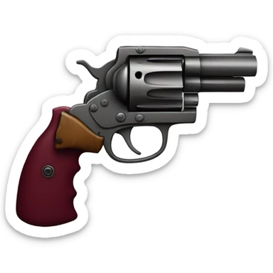 burgundy revolver sticker