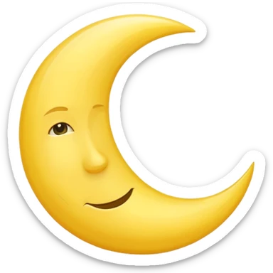 half moon sticker