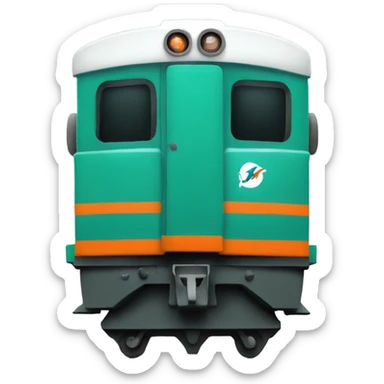 Miami dolphins train sticker