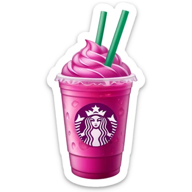 Starbucks iced dragonfruit refresher sticker
