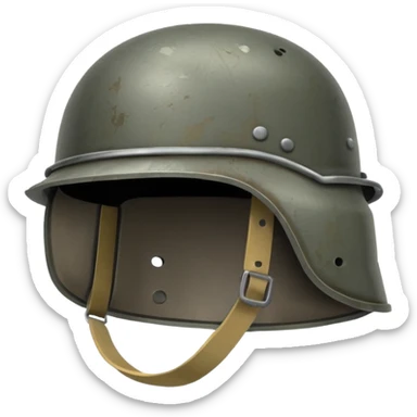 military simple helmet ww sticker