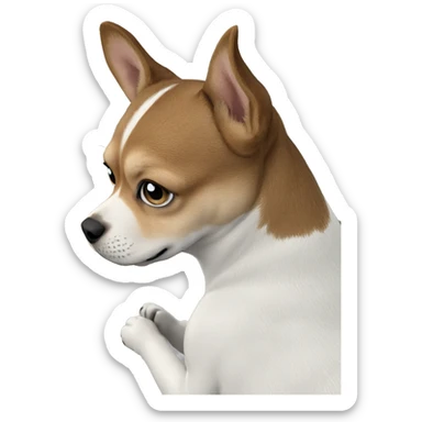 dog in focus with blur sticker