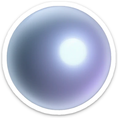 A glowing pure grey space object sticker