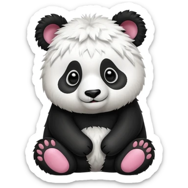 Panda wearing a puertorican paca sticker