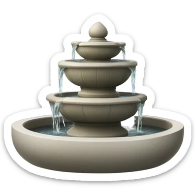 A zen fountain sticker