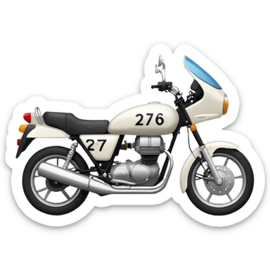 crea un emoji de una matrícula europea de moto con los números 2706 y las letras LRK  sticker