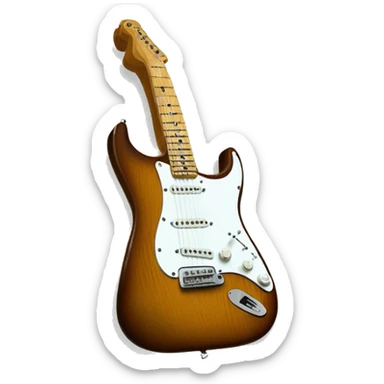 vintage white fender stratocaster brown pick guard sticker