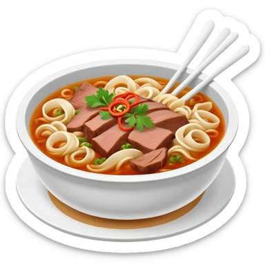 Beshbarmak, traditional Kazakh dish with flat noodles and meat sticker