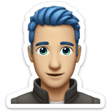 Homme yeux bleus et grandes oreilles sticker