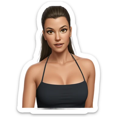 realistic portrait of girl sticker