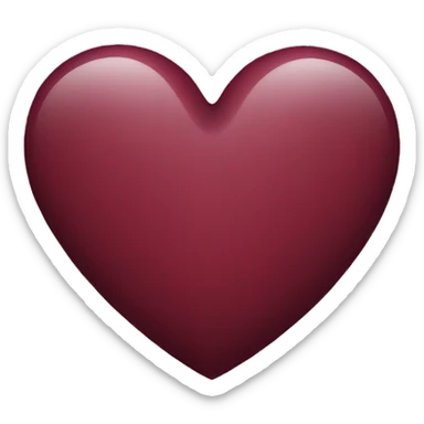 Burgundy heart  sticker